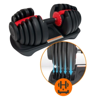 ZESTAW HANTLI REGULOWANYCH GUMOWANE SZYBKA REGULACJA 24KG